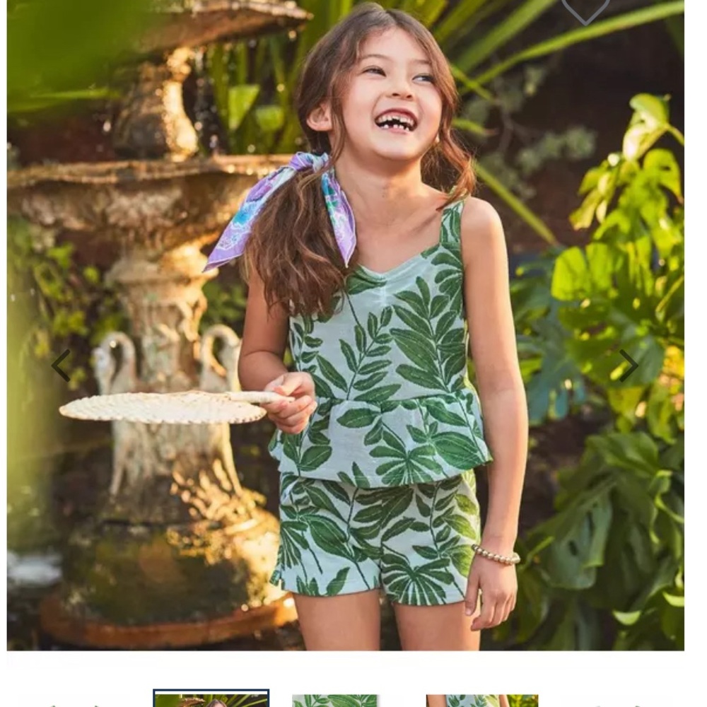 JANIE AND JACK Palm Paradise Cropped top and shorts set